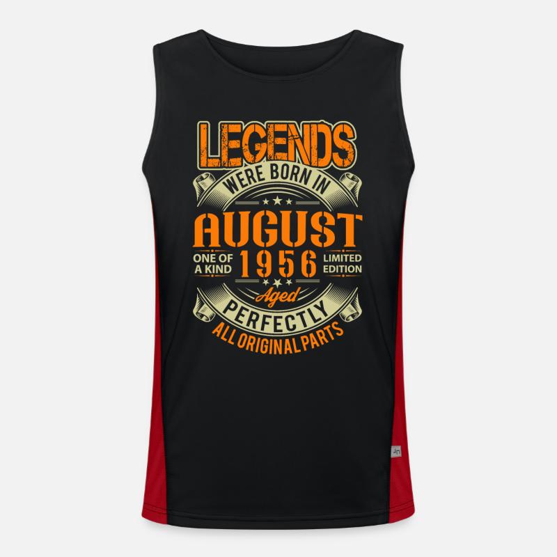 1956 August Geburtstag Legende Funktionelles Kontrast-Tank Top für Männer 
