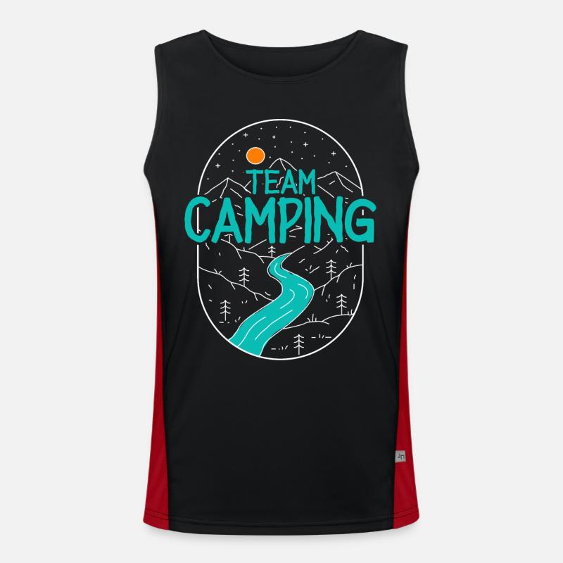 Équipe Camping Camper Campen Débardeur respirant contrasté Homme 