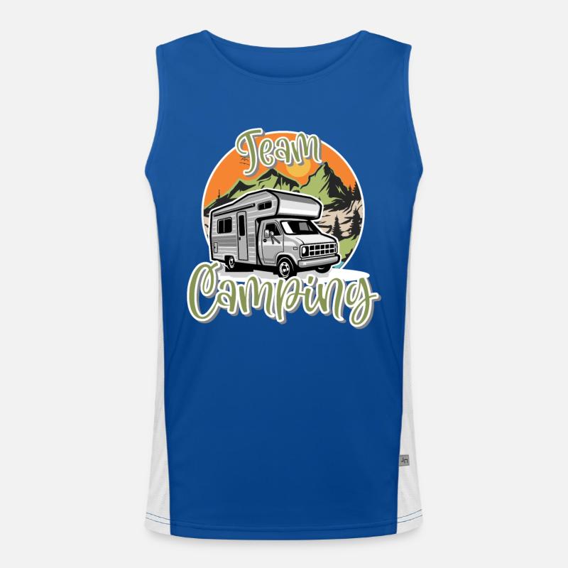 Équipe Camping Camper Campen Débardeur respirant contrasté Homme 