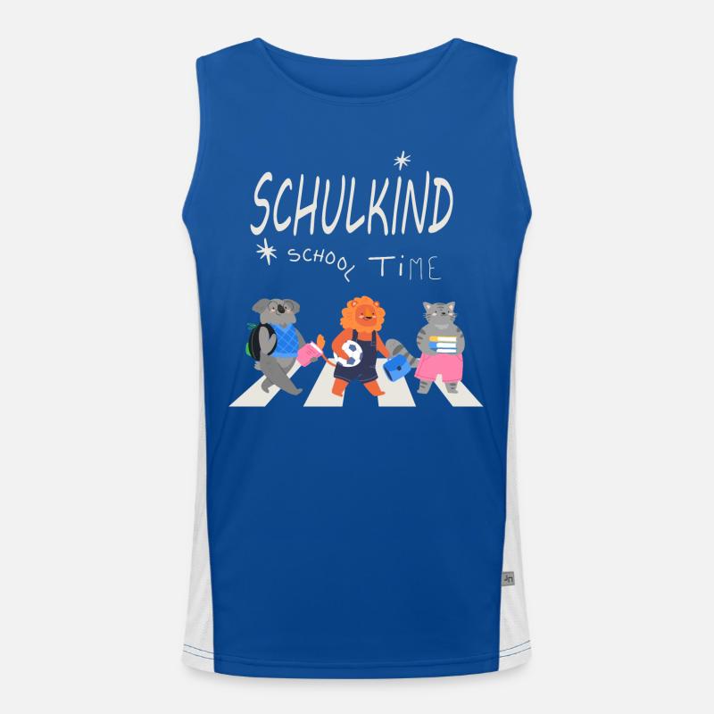 Schulanfang Funktionelles Kontrast-Tank Top für Männer 