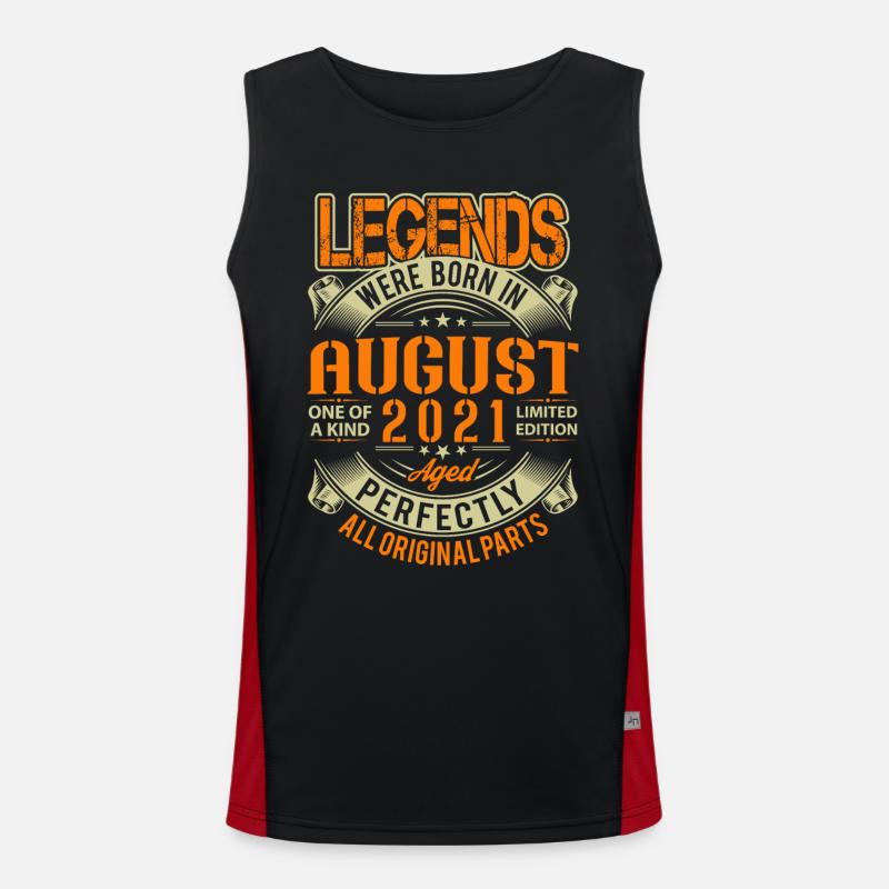 2021 August Birthday Legend Men's Functional Contrast Tank Top 