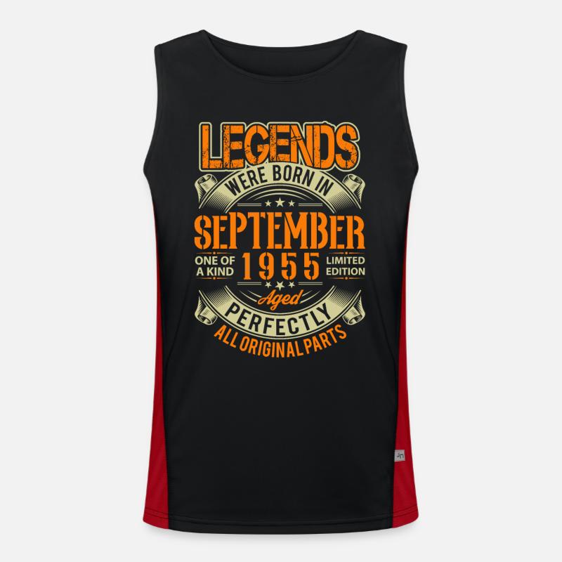 1955 September Birthday Legend Men's Functional Contrast Tank Top 
