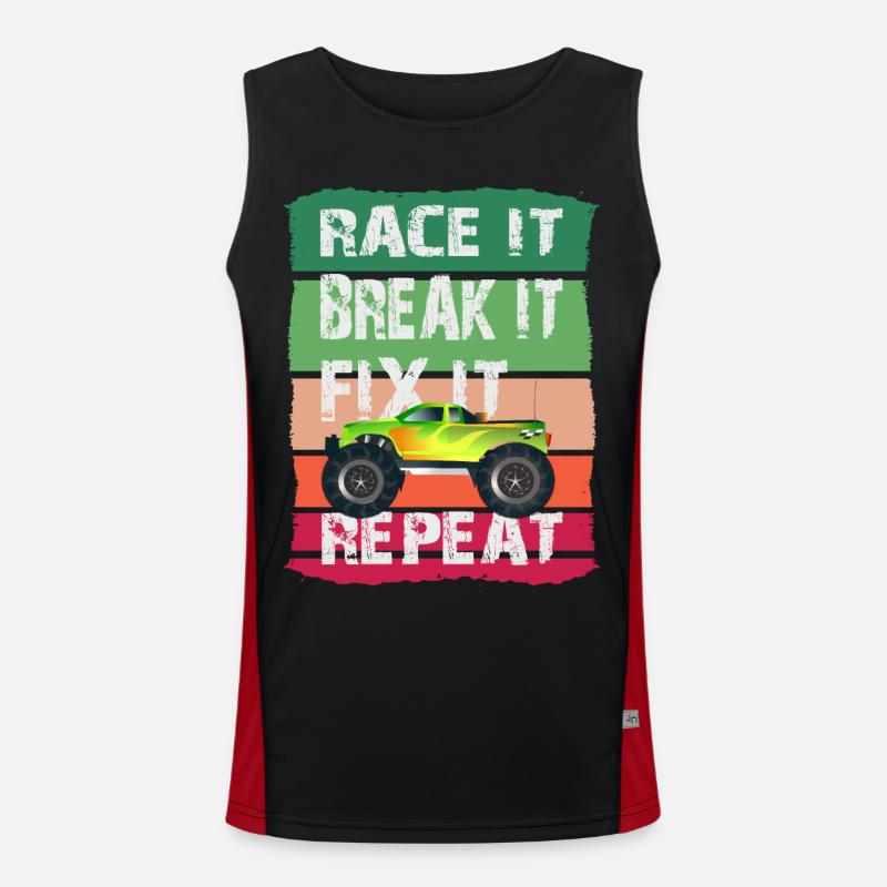 RC Modell Auto Funktionelles Kontrast-Tank Top für Männer 