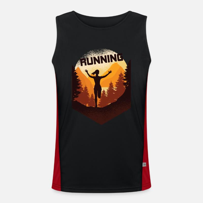 Marathon, coureur de trail running Débardeur respirant contrasté Homme 