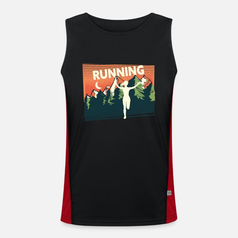 Marathon, coureur de trail running Débardeur respirant contrasté Homme 