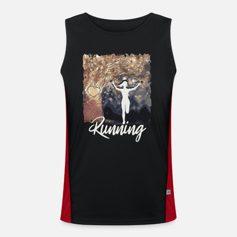 Marathon, coureur de trail running Débardeur respirant contrasté Homme 