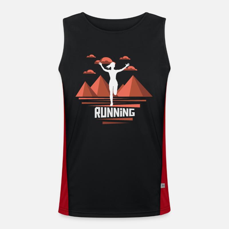 Marathon, coureur de trail running Débardeur respirant contrasté Homme 