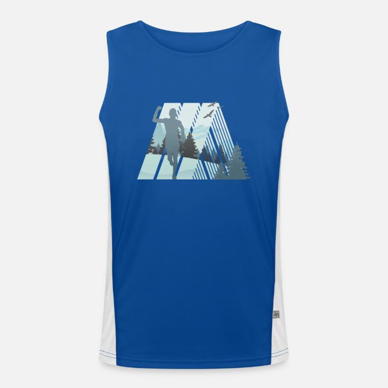 Marathon, TrailRunning Runner Men's Functional Contrast Tank Top 