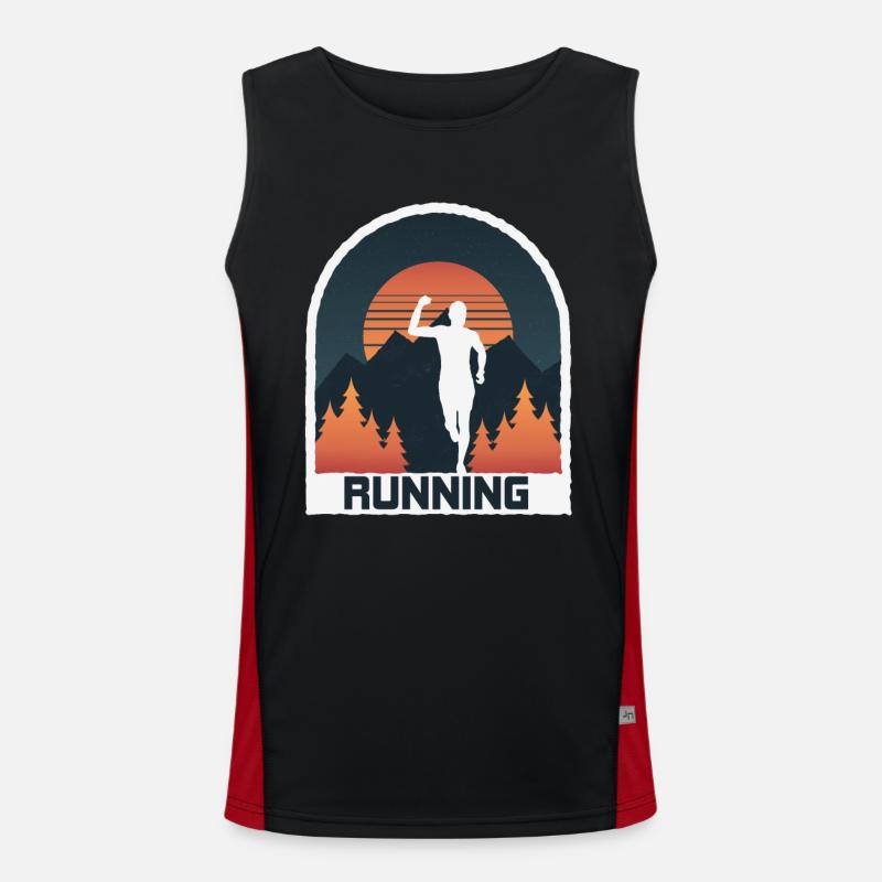 Marathon, Trailrunning Läufer Funktionelles Kontrast-Tank Top für Männer 