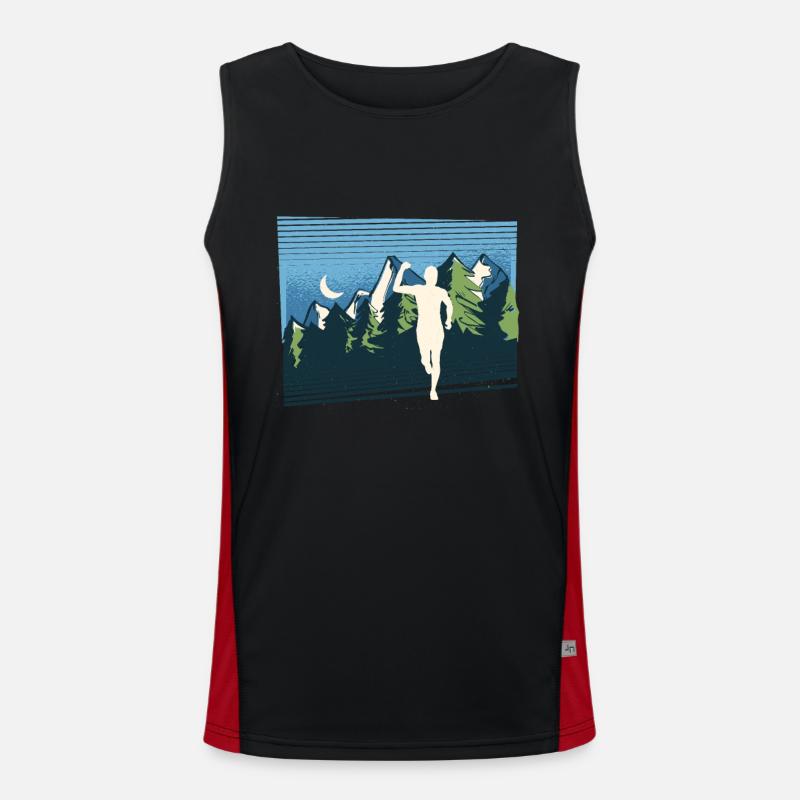 Marathon, TrailRunning Runner Men's Functional Contrast Tank Top 