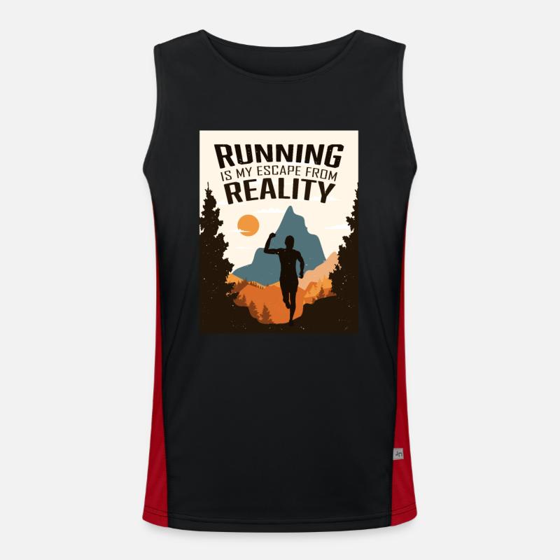 Marathon, Trailrunning, Läufer Funktionelles Kontrast-Tank Top für Männer 