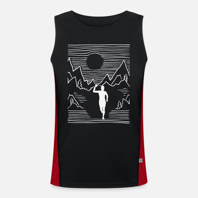 Lignes Marathon, Trail Running Débardeur respirant contrasté Homme 