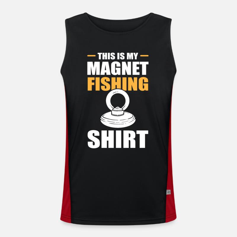 Ceci est mon aimant Chemise de pêche Magnet Fish Débardeur respirant contrasté Homme 