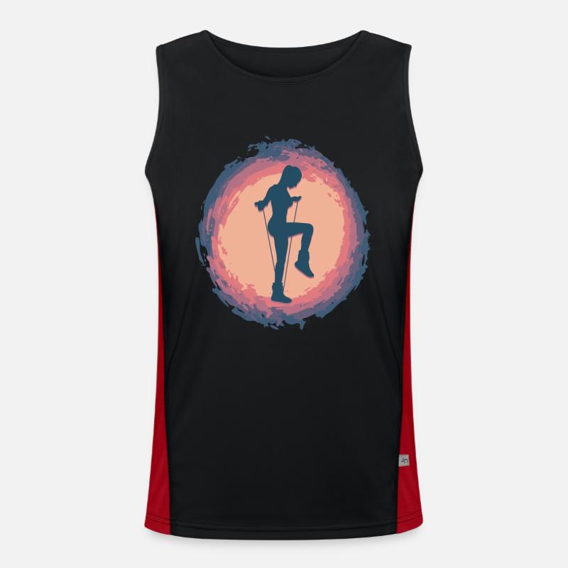 Saut à la corde à éclaboussures Débardeur respirant contrasté Homme 