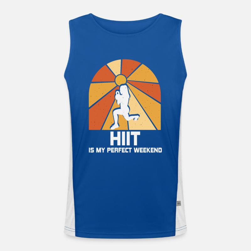 HIIT ist mein perfektes Wochenende Funktionelles Kontrast-Tank Top für Männer 