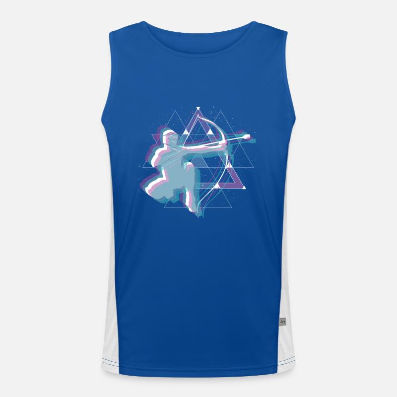 Vaporwave Space Arrowtag Men's Functional Contrast Tank Top 