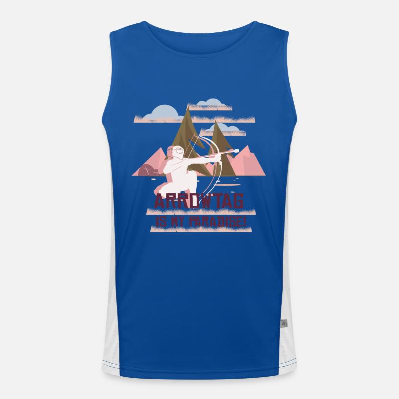 Arrowtag Bogenschießen Funktionelles Kontrast-Tank Top für Männer 