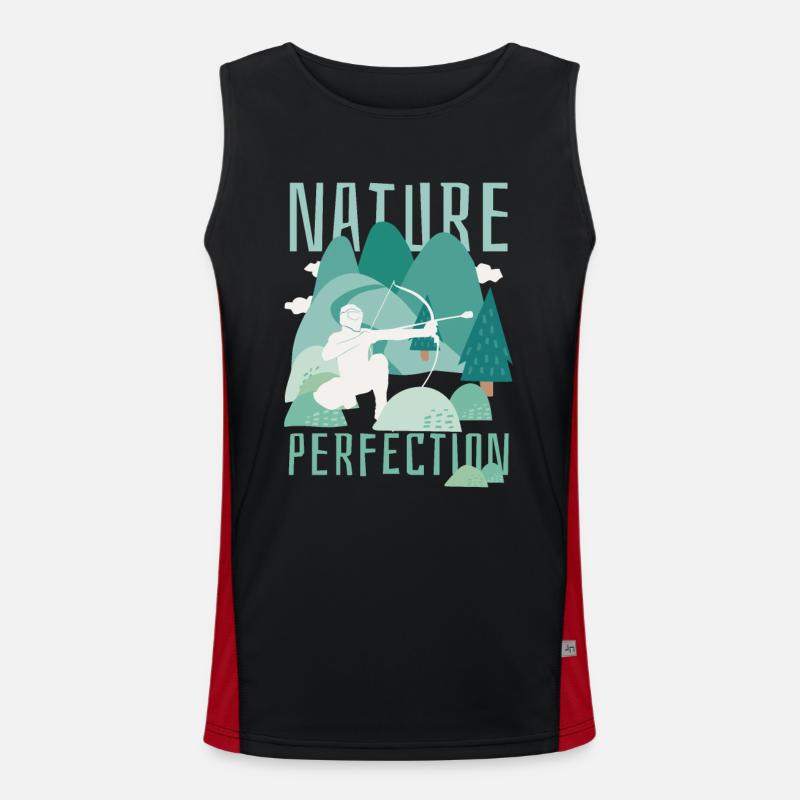 Arrowtag Bogenschießen Funktionelles Kontrast-Tank Top für Männer 