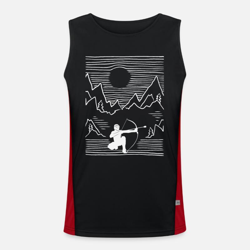 Linien Arrowtag Funktionelles Kontrast-Tank Top für Männer 