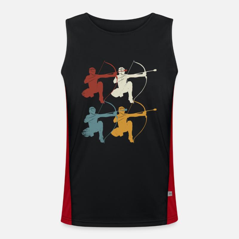 Retro Arrowtag Funktionelles Kontrast-Tank Top für Männer 