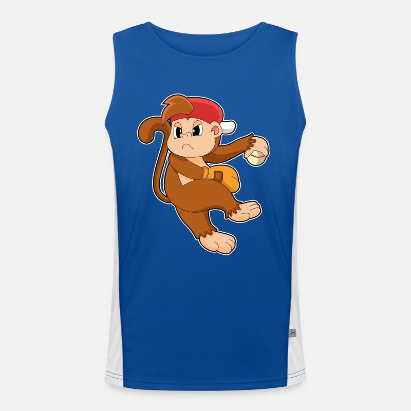 Monkey Baseball Baseball Glove Men's Functional Contrast Tank Top 