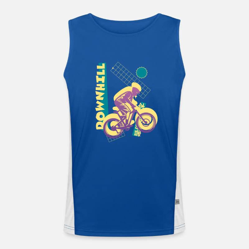 Vaporwave Downhill Funktionelles Kontrast-Tank Top für Männer 