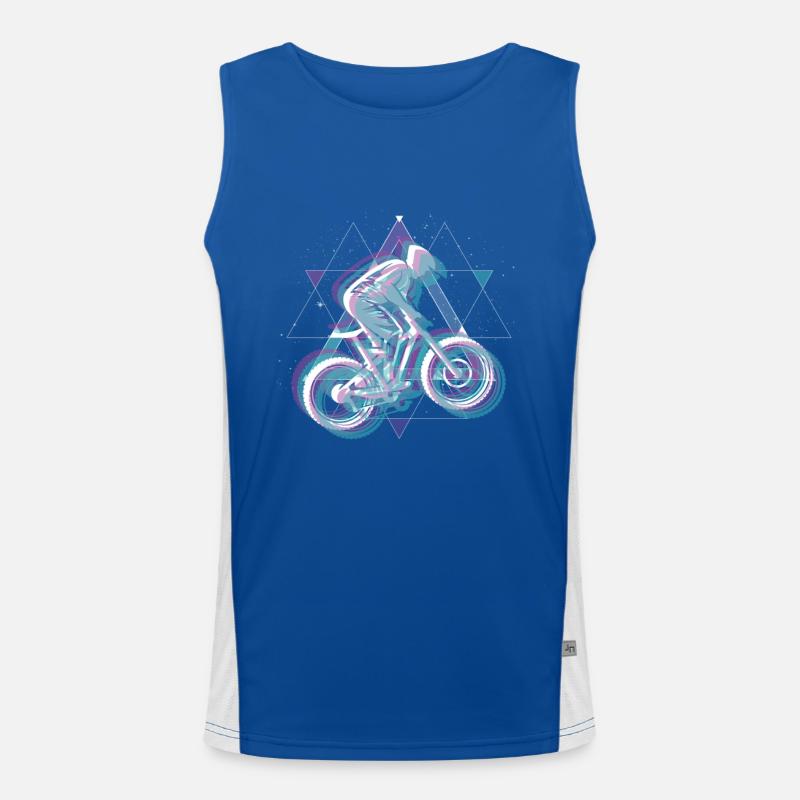 Vaporwave Space Descente Débardeur respirant contrasté Homme 