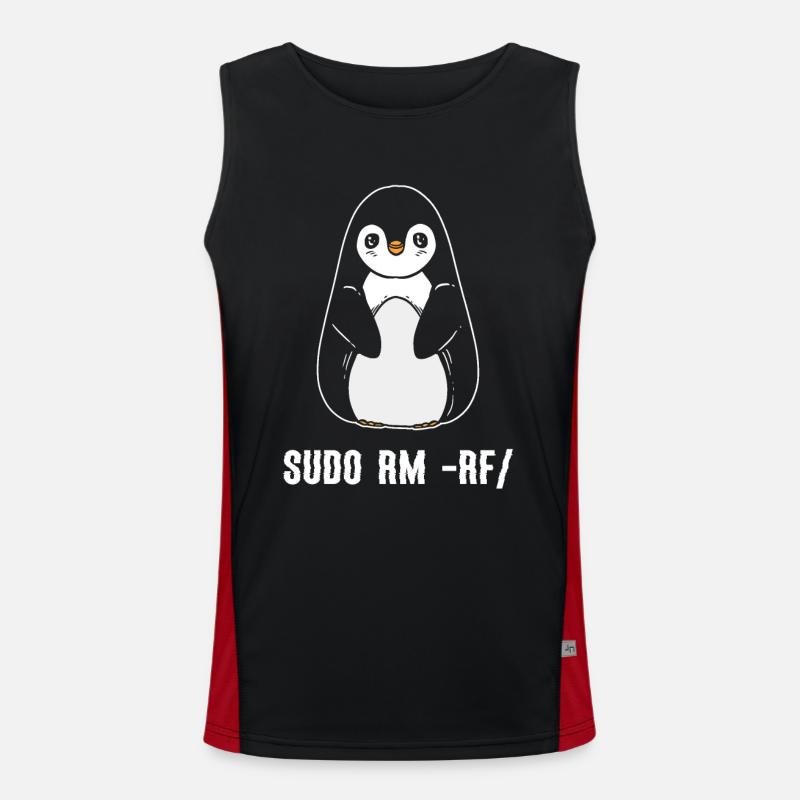 sudo rm rf / Programmeur informatique Linux Débardeur respirant contrasté Homme 
