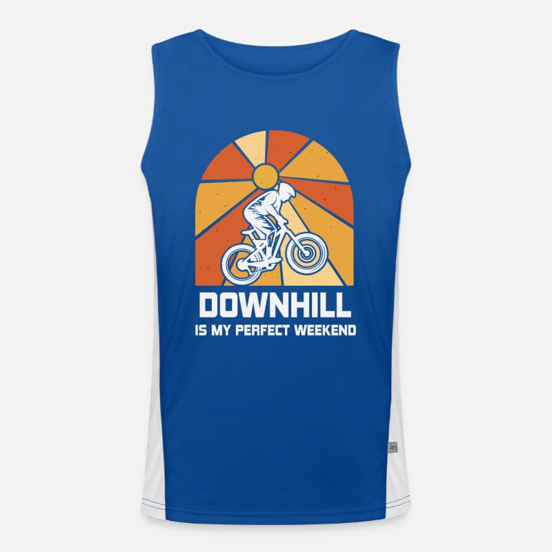 Downhill ist mein perfektes Wochenende Funktionelles Kontrast-Tank Top für Männer 