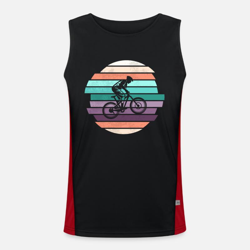 Retro Downhill Funktionelles Kontrast-Tank Top für Männer 