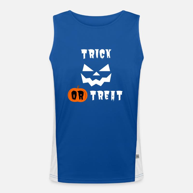 Halloween Trick oder Treat Funktionelles Kontrast-Tank Top für Männer 