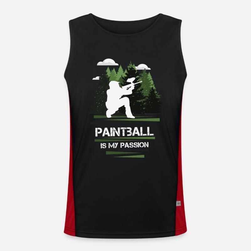 Paintball Passion Funktionelles Kontrast-Tank Top für Männer 