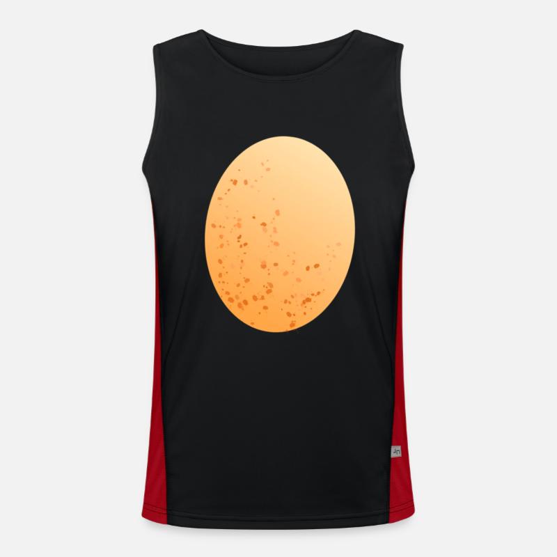 Egg chicken egg - Men's Functional Contrast Tank Top - black/red