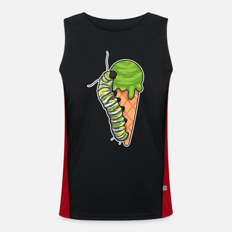 Caterpillar Ice - Men's Functional Contrast Tank Top - black/red