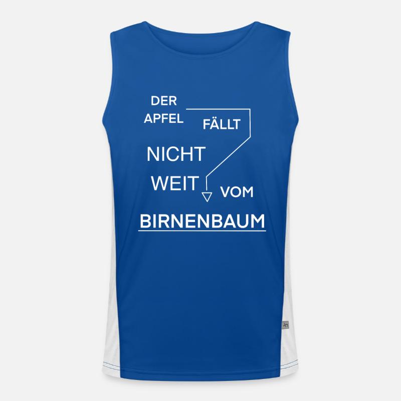 Der Apfel fällt nicht weit Funktionelles Kontrast-Tank Top für Männer 