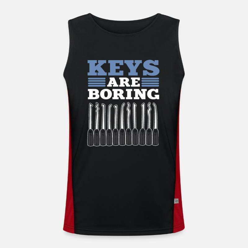 Keys Are Boring Locksmith Locksmithing Men's Functional Contrast Tank Top 