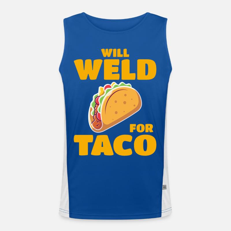 Schweißschweißer Metallbau Eisenarbeiter Taco Funktionelles Kontrast-Tank Top für Männer 