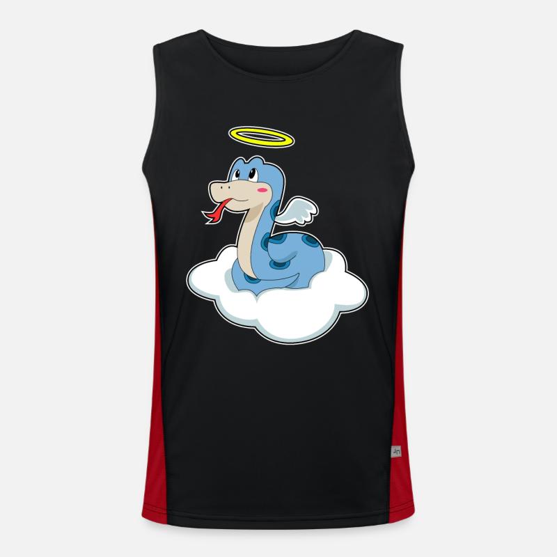 Snake Cloud - Men's Functional Contrast Tank Top  - black/red