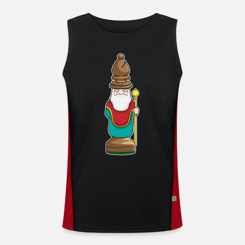 Chess piece Runner Chess - Men's Functional Contrast Tank Top - black/red