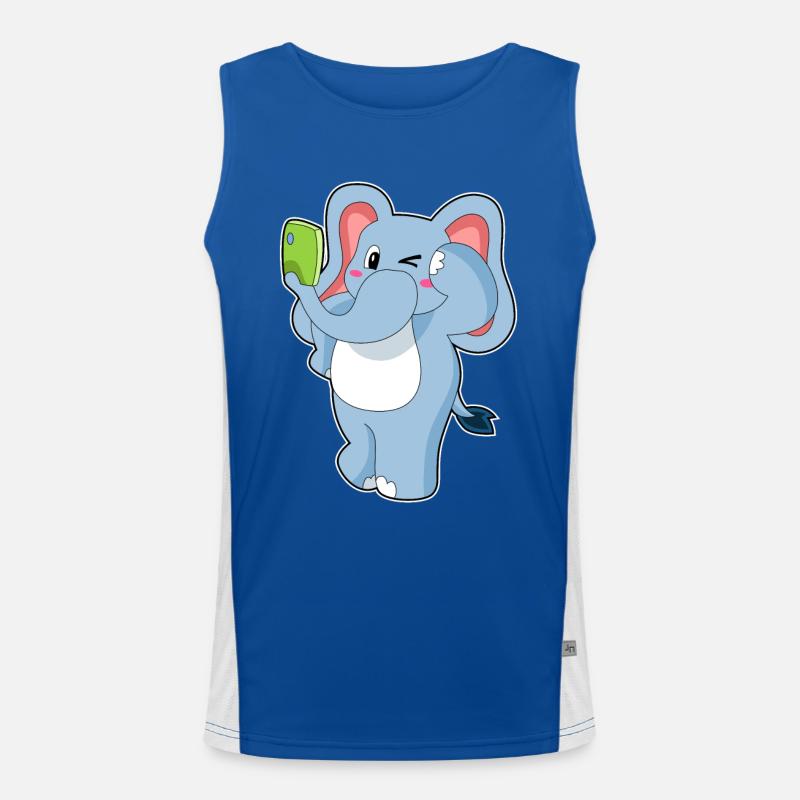 Téléphone portable éléphant Débardeur respirant contrasté Homme 