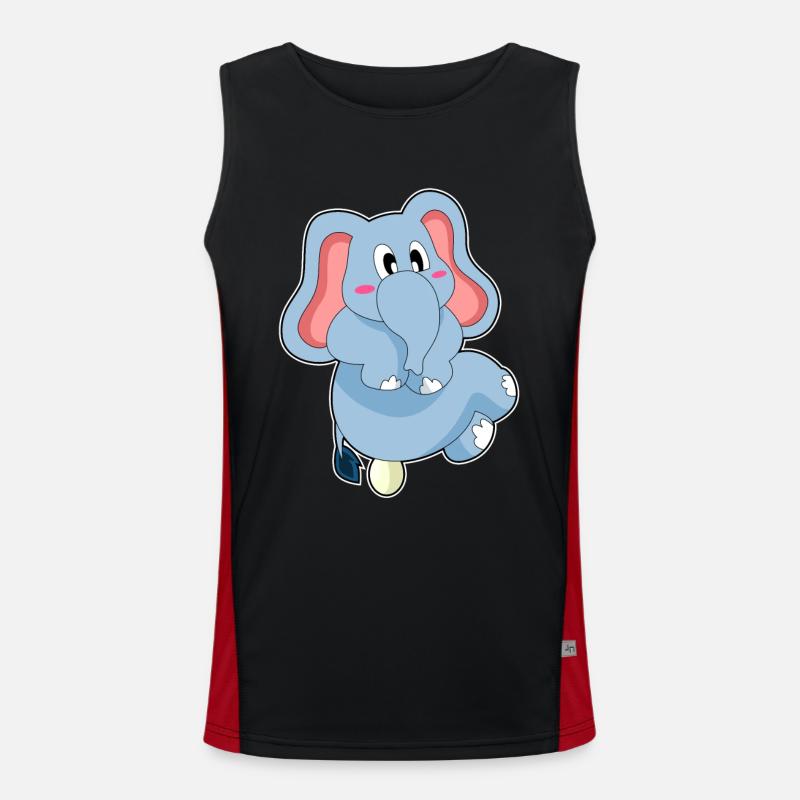 Elephant egg - Men's Functional Contrast Tank Top - black/red