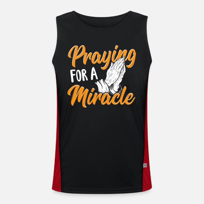 Praying for a Miracle Pastor Men's Functional Contrast Tank Top 