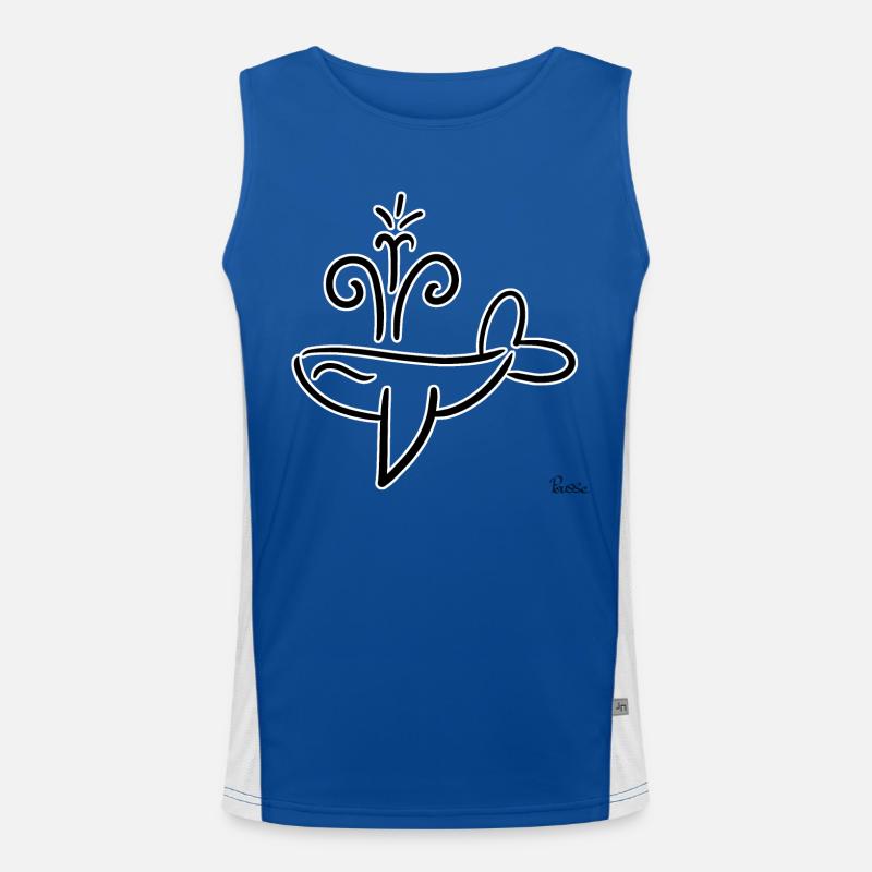 Wal! Von Pousse2Bamboo ! Funktionelles Kontrast-Tank Top für Männer 