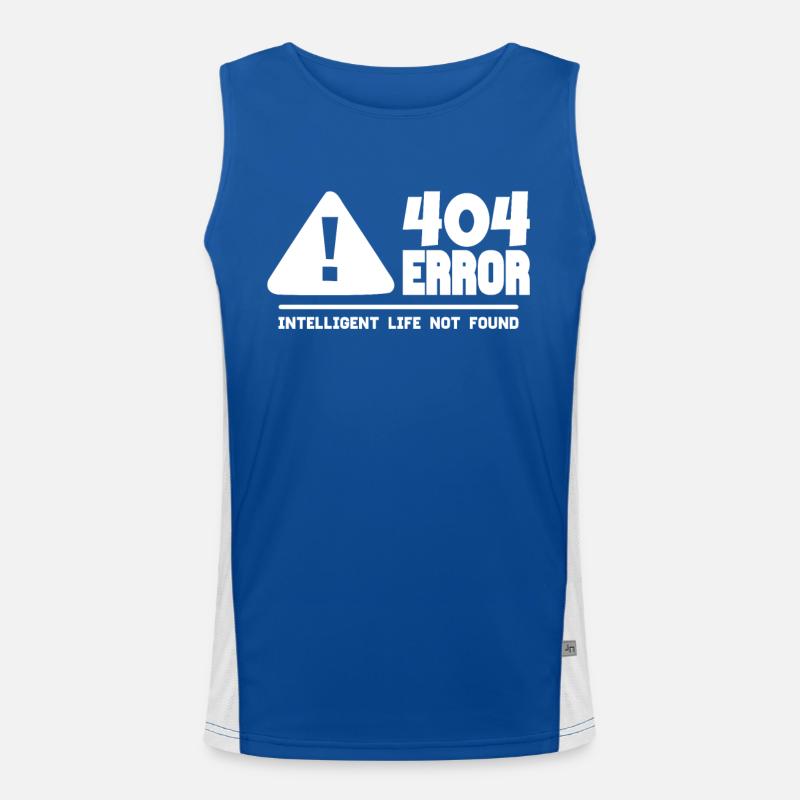 Computer- und Programmierer Geek. 404 Fehler Funktionelles Kontrast-Tank Top für Männer 