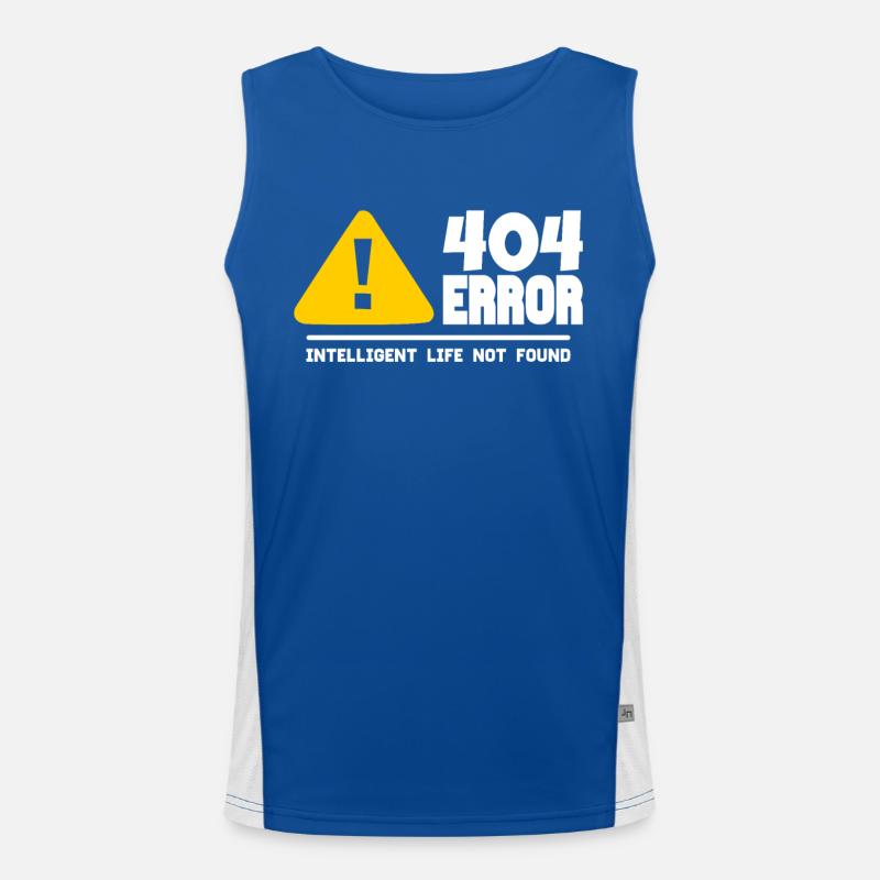 Computer and programmer geek. 404 Errors Men's Functional Contrast Tank Top 