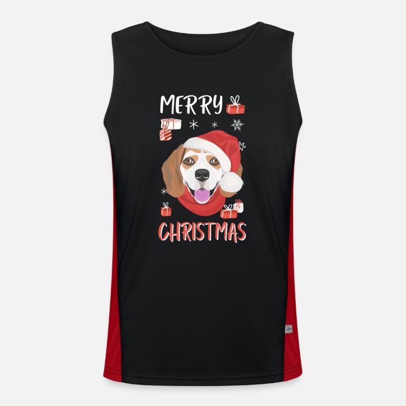 Beagle Joyeux Noël Débardeur respirant contrasté Homme 
