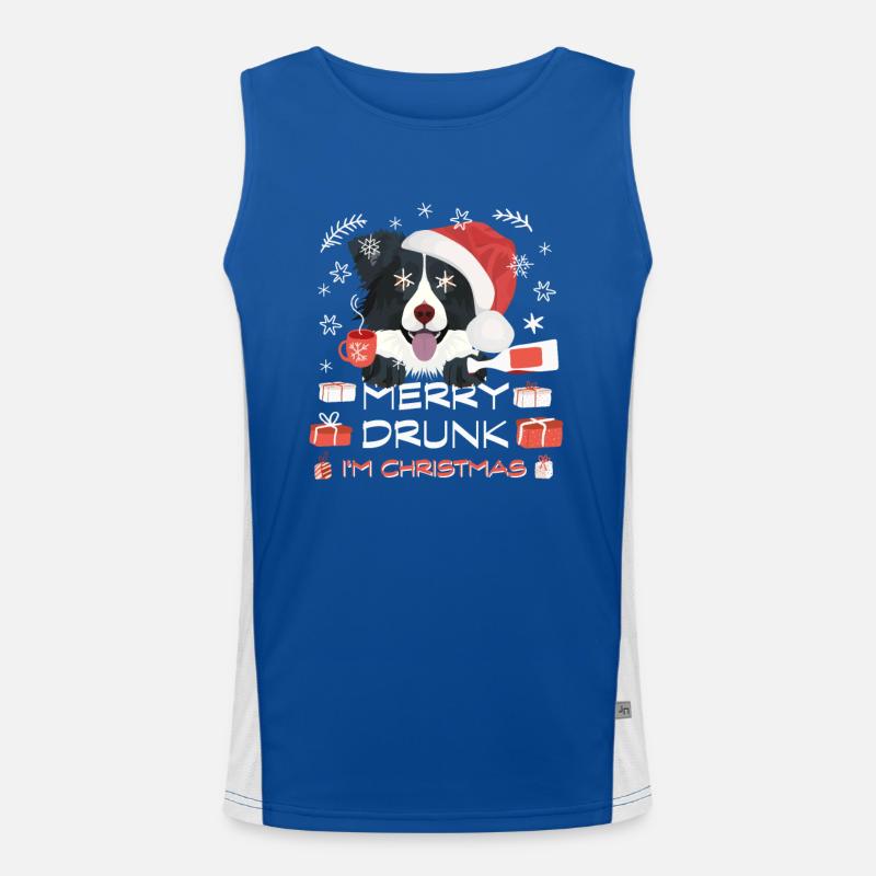 Marché de Noël Border Collie Débardeur respirant contrasté Homme 