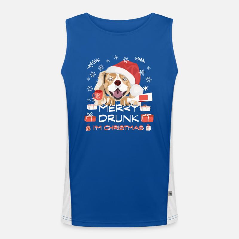 Marché de Noël King Charles Spaniel Débardeur respirant contrasté Homme 
