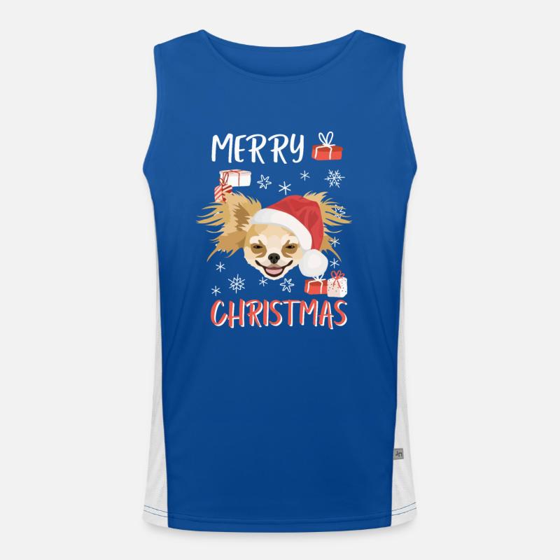 Chihuahua Joyeux Noël Débardeur respirant contrasté Homme 