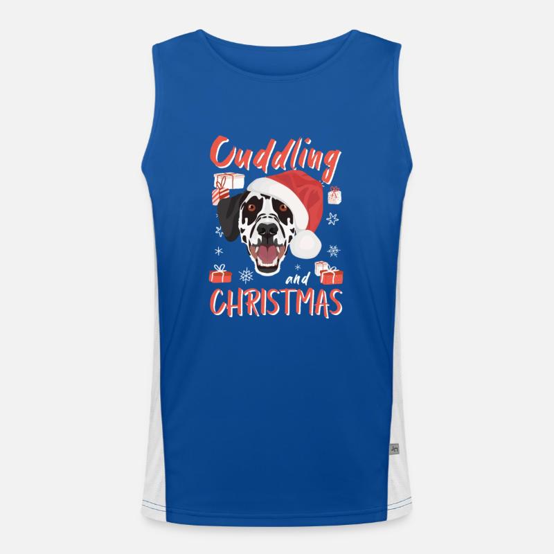 Joyeux Noël dalmate Débardeur respirant contrasté Homme 